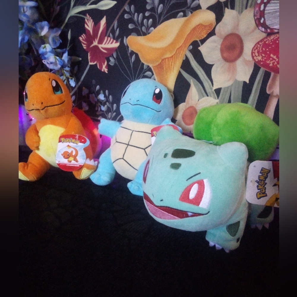 Pokemon Plush Toy Trio - Bulbasaur, Charmander, Squirtle